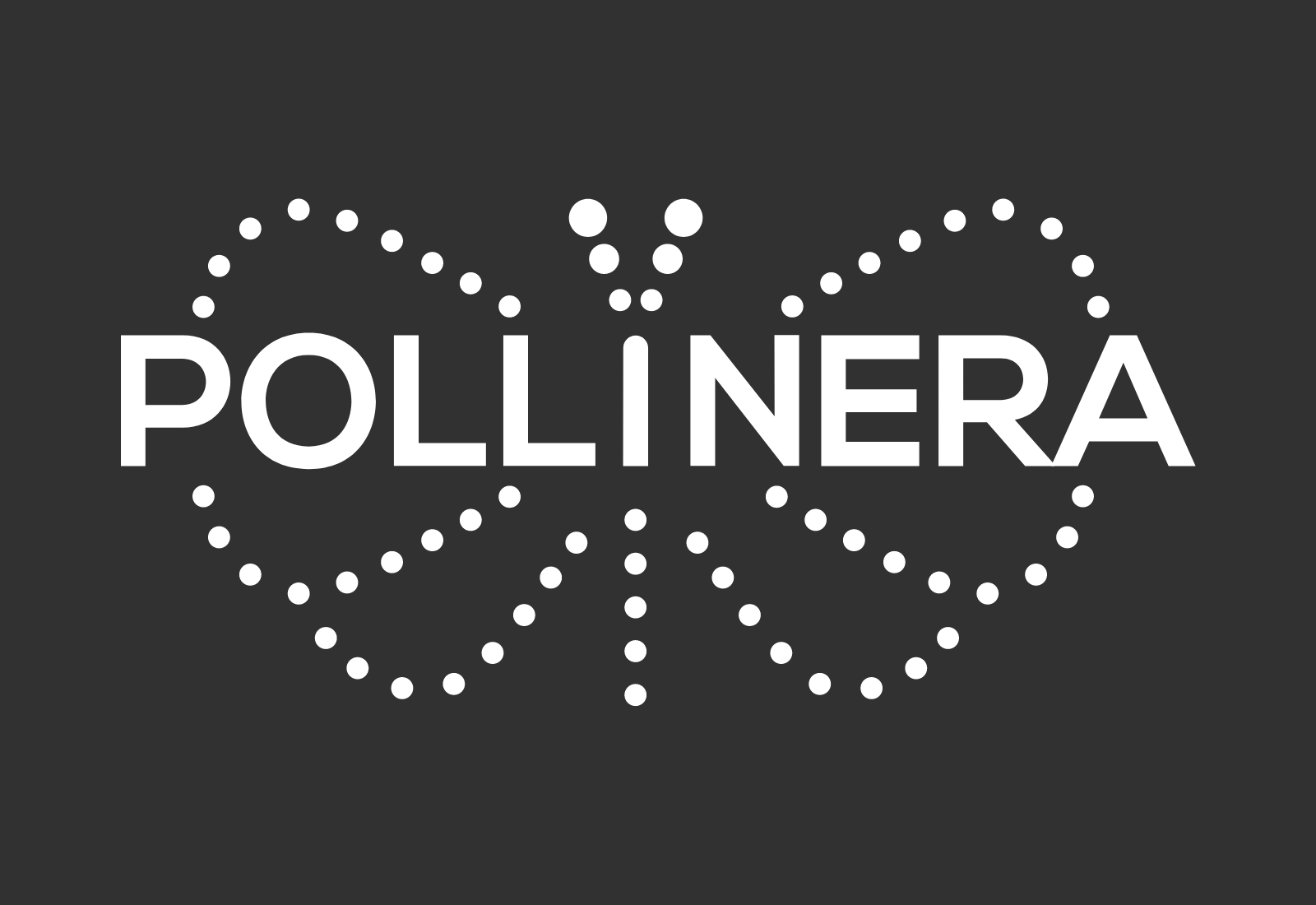 monochromatic white logo