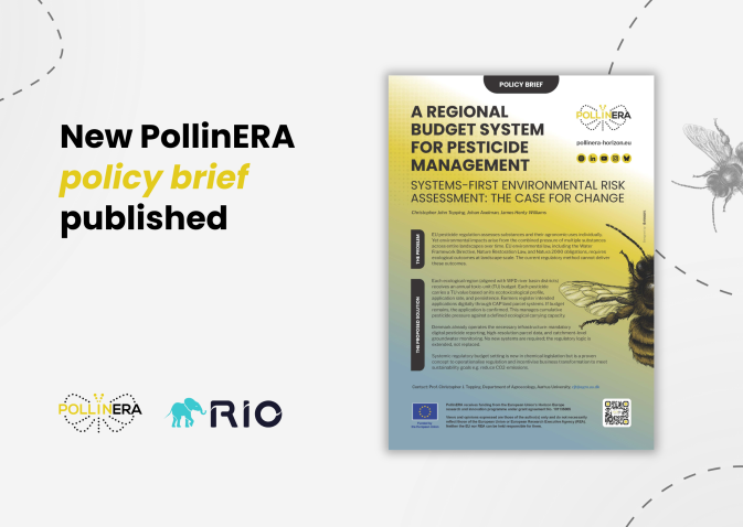 A new PollinERA policy brief proposes regional budget system for pesticide management for Europe